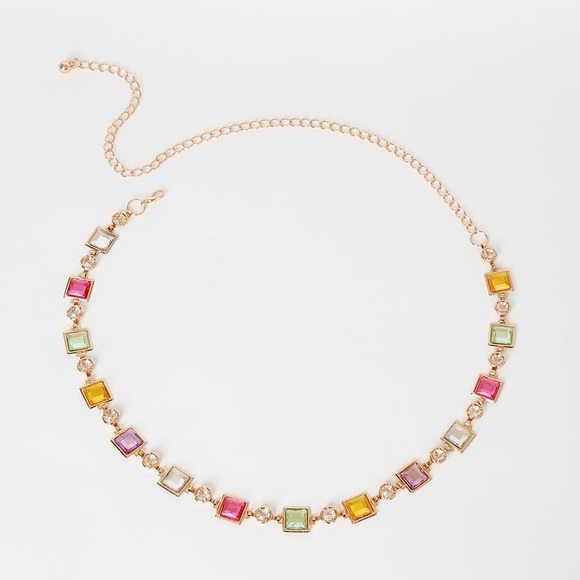 Laya Gold Multi Rhinestone Belt - Picture 2 of 4